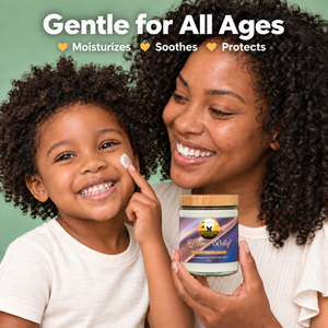 Eczema Relief oat milk honey moisturizer, close-up