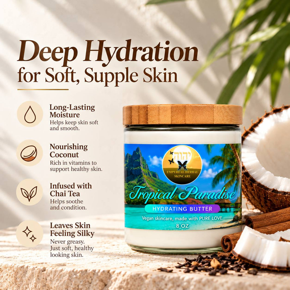 Tropical Paradise chai body butter, alternate view